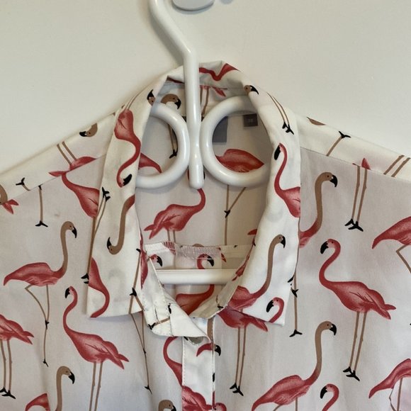 B. Young Flamingo Print Sleeveless Blouse - Picture 4 of 7